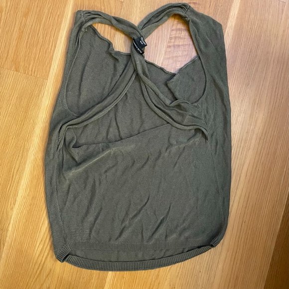 Club Monaco twisted back draped cowlneck knit tank - Picture 7 of 7